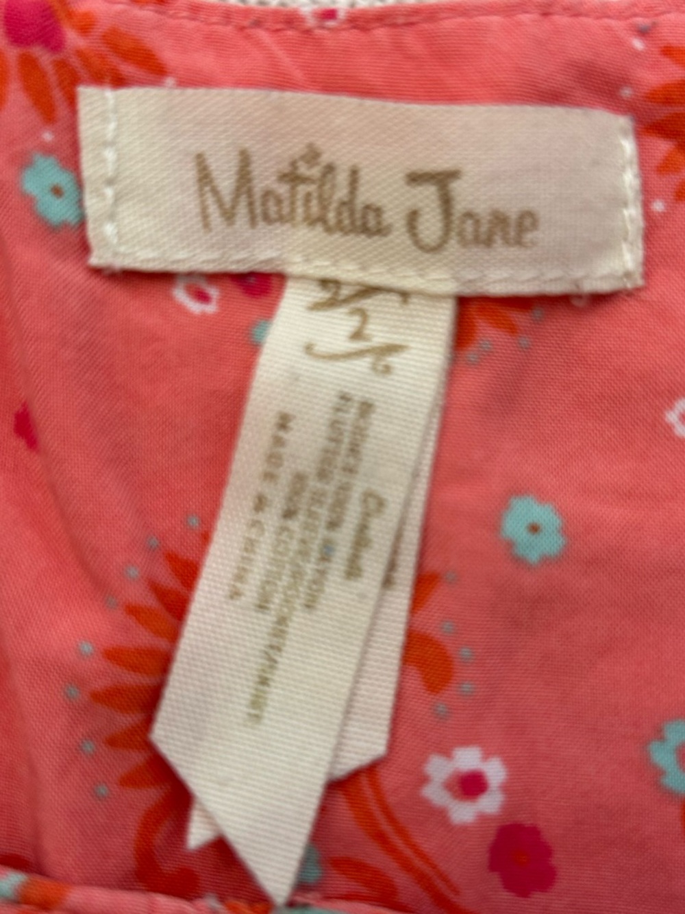 Matilda Jane 2T Toddler Girls Dress Sleeveless Scalloped with Pockets - Picture 9 of 10